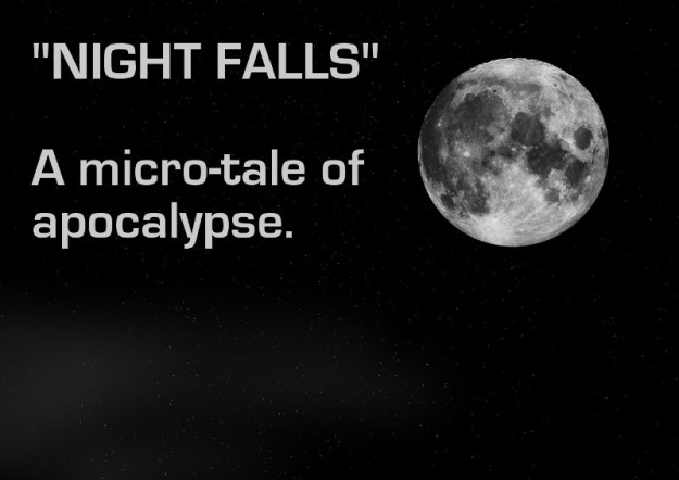 Night Falls Moon and Stars