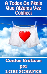 white underwear on a string against cloudy blue sky